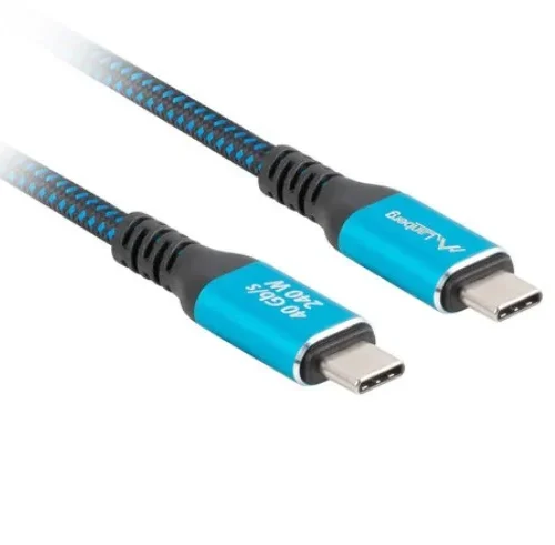 Lanberg Кабел USB-C M/M USB4 1.5M 240W 60HZ черно-син