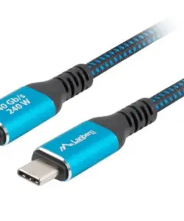Lanberg Кабел USB-C M/M USB4 1.5M 240W 60HZ черно-син