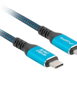 Lanberg Кабел USB-C M/M USB4 2M 240W 8K 60HZ черно-син