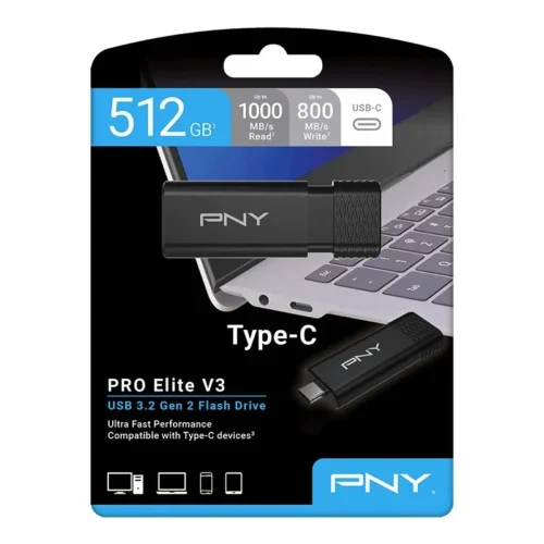PNY Pendrive 512GB ProElite V3 USB-C 3.2