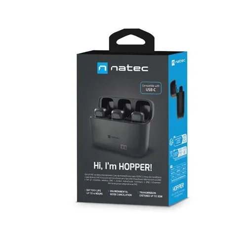 Alternative view of Natec Mobile microphone Lavalier wireless USB-C