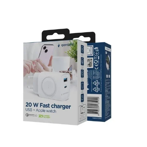 Gembird USB-A USB-C зарядно 20W PowerDelivery Quick Charge 3.0