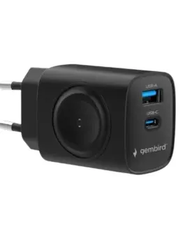 Gembird USB-A USB-C зарядно 20W PowerDelivery Quick Charge 3.0, черен