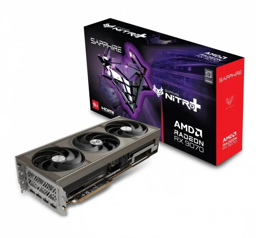 Sapphire Technology видео карта Radeon RX 9070 NITRO+ 16GB OC GDDR6 256bit 2DP/2HDMI