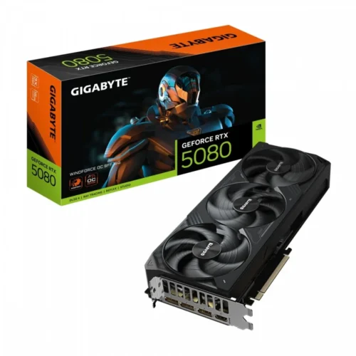 Gigabyte видео карта GeForce RTX 5080 WINDFORCE OC S FF 16G 256BIT GDDR7 3DP
