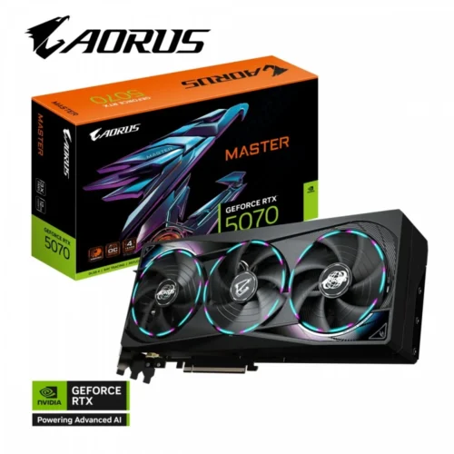 Gigabyte видео карта AORUS RTX 5070 MASTER 1 2G 192BIT GDDR7 3DP/HDMI/DP