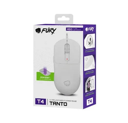 Natec Gaming mouse Fury TANTO T4 12000DPI RGB бял