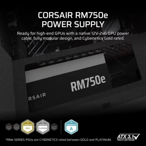 Corsair RM750e PCIe 5.1 80+GOLD F.MODULAR ATX3.1