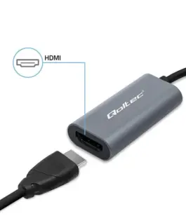 Alternative view of Qoltec адаптер USB C to HDMI 4K 60Hz 32AWG