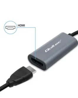 Alternative view of Qoltec адаптер USB C to HDMI 4K 60Hz 32AWG