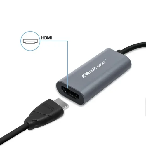 Alternative view of Qoltec адаптер USB C to HDMI 4K 60Hz 32AWG