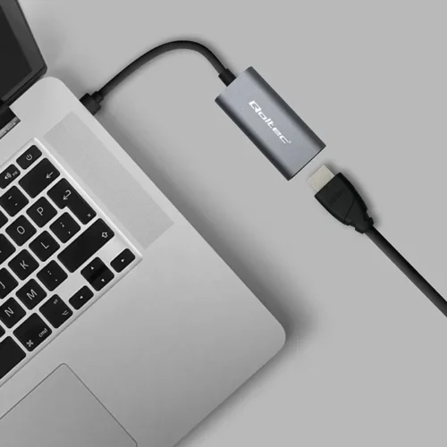Qoltec адаптер USB C to HDMI 4K 60Hz 32AWG