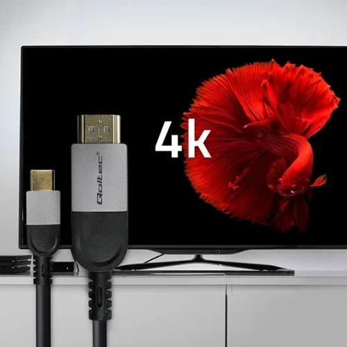 Qoltec USB C to HDMI 4K кабел 60Hz 32AWG 2m