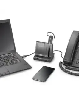 Alternative view of POLY Savi 8240-M Office Microsoft Teams Certified DECT 1880-1900 MHz USB-A Headset 8D3G6AA#ABB