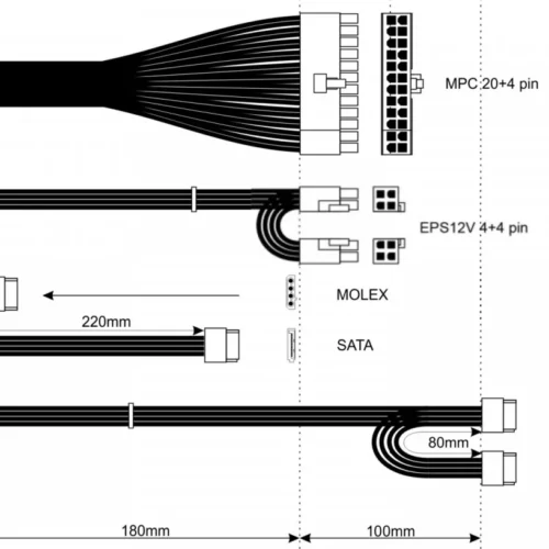 Alternative view of AKYGA захранващ блок TFX 300W