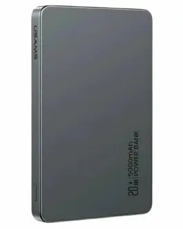 USAMS външна батерия 5000mAh 20W Induction Magsafe сив