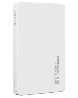 USAMS Powerbak 5000mAh 20W induction Magsafe бял