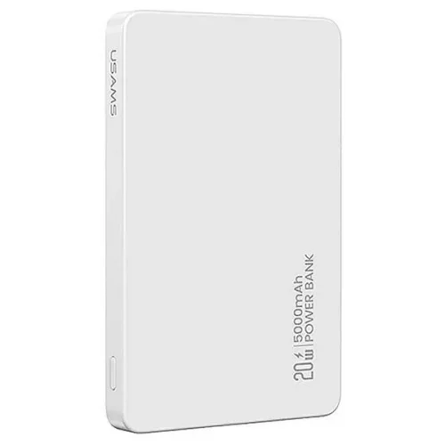 USAMS Powerbak 5000mAh 20W induction Magsafe бял