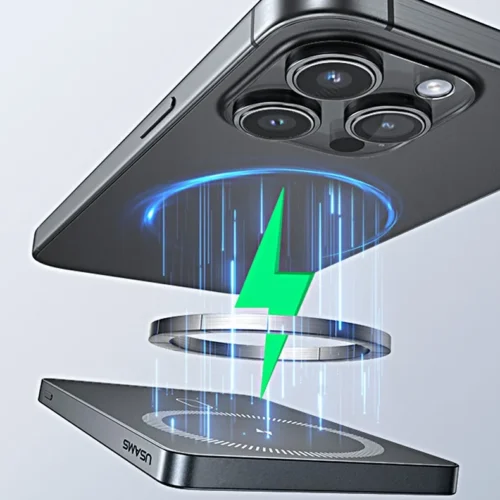 USAMS Powerbak 5000mAh 20W induction Magsafe бял