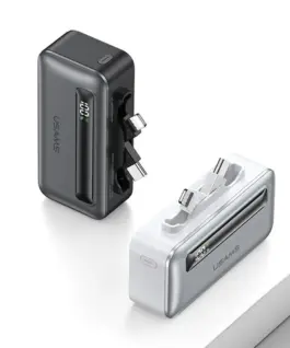 Alternative view of USAMS външна батерия 4500mAh 20W USB-C/Lightning сив