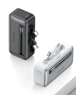 Alternative view of USAMS външна батерия 4500mAh 20W USB-C/Lightning сив