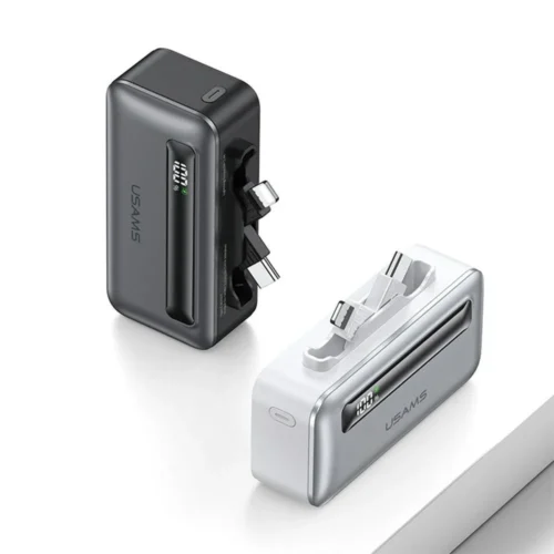 Alternative view of USAMS външна батерия 4500mAh 20W USB-C/Lightning сив