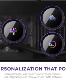 Alternative view of Охладител за процесор NZXT Kraken 360 Black, 1.54 "LCD Display