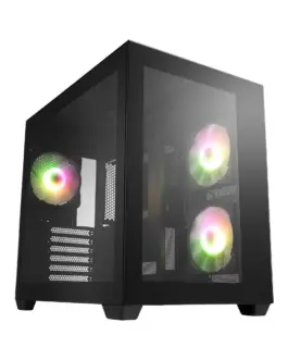 Кутия за компютър FSP CMT380 Black ARGB TG ATX Mid Tower Черна