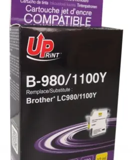 Мастилница UPRINT LC980/1100 BROTHER, Yellow