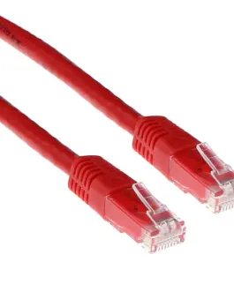 Мрежов пач кабел ACT U/UTP CAT 6 RJ-45 - RJ-45 0.5 m Медни проводници Червен Булк