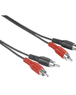 Aудио кабел HAMA 2 x Чинч мъжко - 2 x Чинч мъжко 2.5м Черен