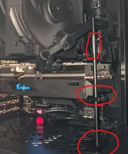 Alternative view of Държач за графична карта COOLMOON CM-VT192, Алуминий, Сребрист