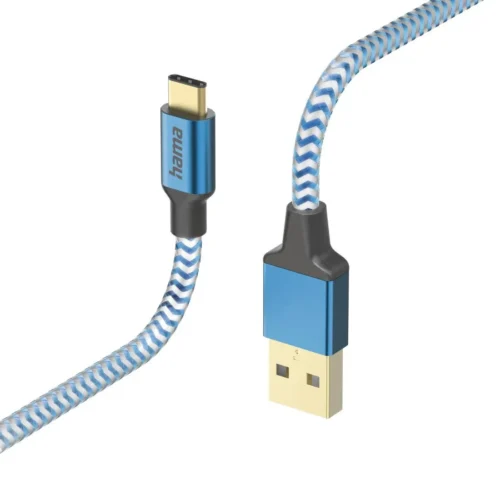 Кабел HAMA Reflective USB-C мъжко - USB-A мъжко 1.5м 201558