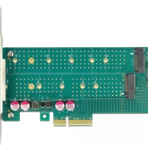 Карта PCI Express x4 Delock към 1x M.2 Key B + 1x M.2 NVMe M.2 Key M