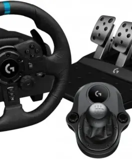 Волан LOGITECH G923 + LOGITECH скоростен лост за PS4/PS5/PC