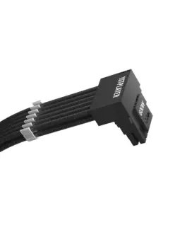 Alternative view of 1stPlayer модулен кабел Custom Sleeved Modding Cable Black - PCIe 5.0 12VHPWR M/M - FM2-B-BK