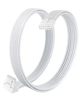 Alternative view of 1stPlayer модулен кабел Custom Sleeved Modding Cable White - PCIe 5.0 12VHPWR M/M - FM2-B-WH