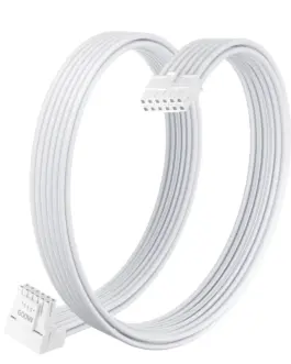 Alternative view of 1stPlayer модулен кабел Custom Sleeved Modding Cable White - PCIe 5.0 12VHPWR M/M - FM2-B-WH