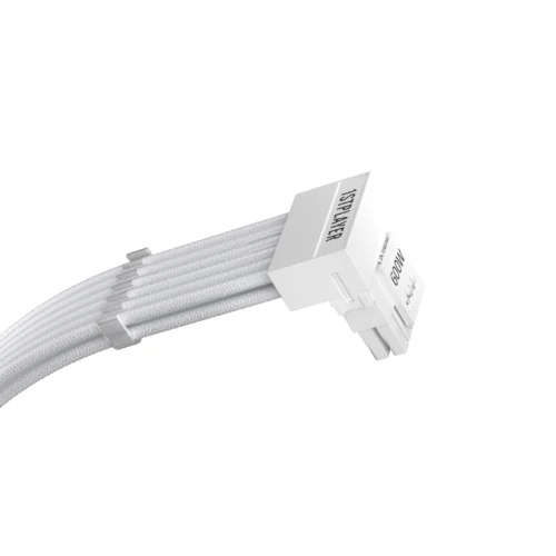 1stPlayer модулен кабел Custom Sleeved Modding Cable White – PCIe 5.0 12VHPWR M/M –