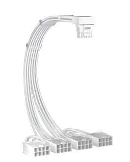 Alternative view of 1stPlayer удължителен кабел Custom Sleeved Modding Cable White - 4 x PCIe 8-pin to 12VHPWR - FM4-B-WH