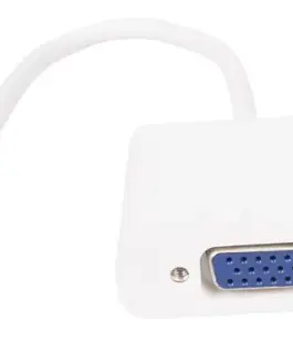 VCom Адаптер Adapter Mini HDMI CM to VGA F White - CG592-0.15m