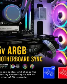 Alternative view of Комплект вентилатори EZDIY-FAB Moonlight Black RGB PWM 120mm - 3 Pack