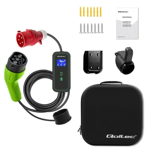 Qoltec Mobile EV зарядно with adjustable 2in1