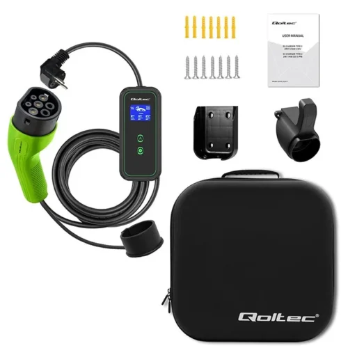 Qoltec Mobile EV зарядно with adjustable 2in1