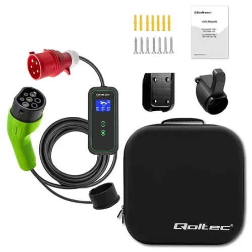 Qoltec Mobile EV зарядно with adjustable 2in1
