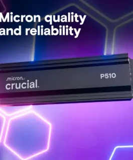 Alternative view of Crucial SSD P510 2TB M.2 NVMe Gen5 2280 10000/8700 heatsink