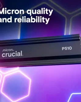 Alternative view of Crucial SSD P510 2TB M.2 NVMe Gen5 2280 10000/8700 heatsink