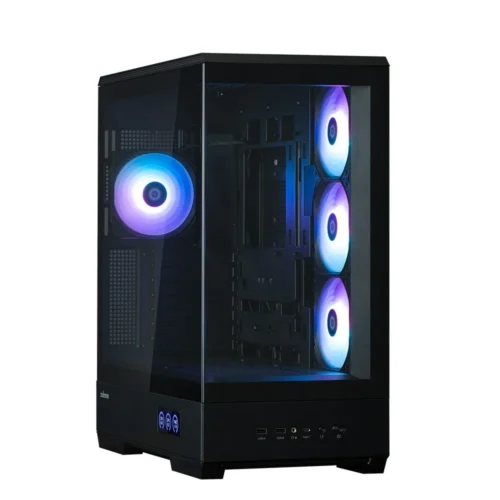 Alternative view of Zalman кутия за компютър P50 DS Mid-Tower 4 fans ARGB черен