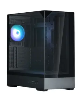 Zalman кутия за компютър P40 Prism Mid-Tower Tempeчервен Glass черен