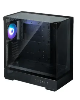 Alternative view of Zalman кутия за компютър P40 Prism Mid-Tower Tempeчервен Glass черен